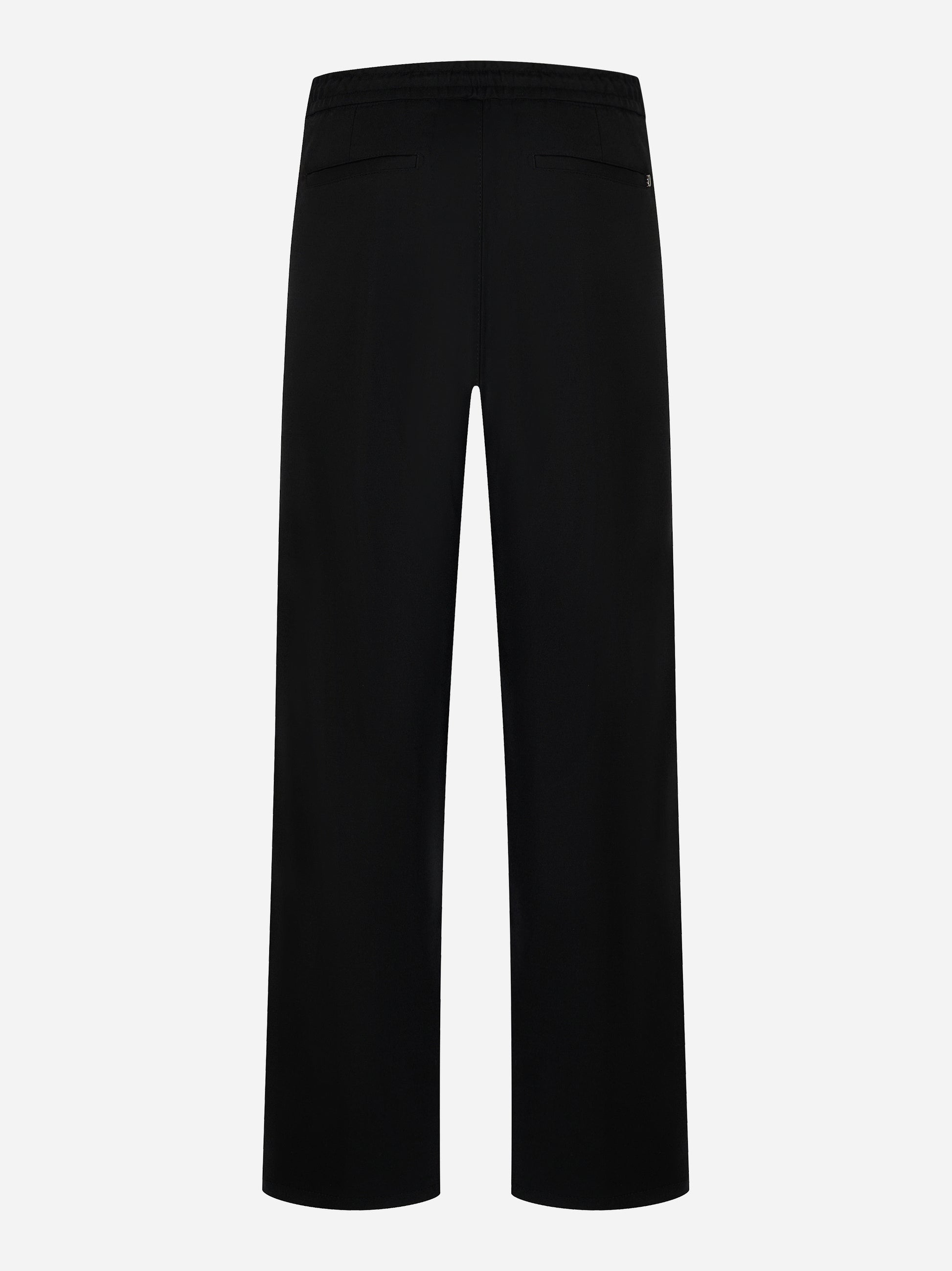 Pantaloni Dondup loose fit in lana nera retro