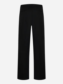 Pantaloni Dondup loose fit in lana nera retro