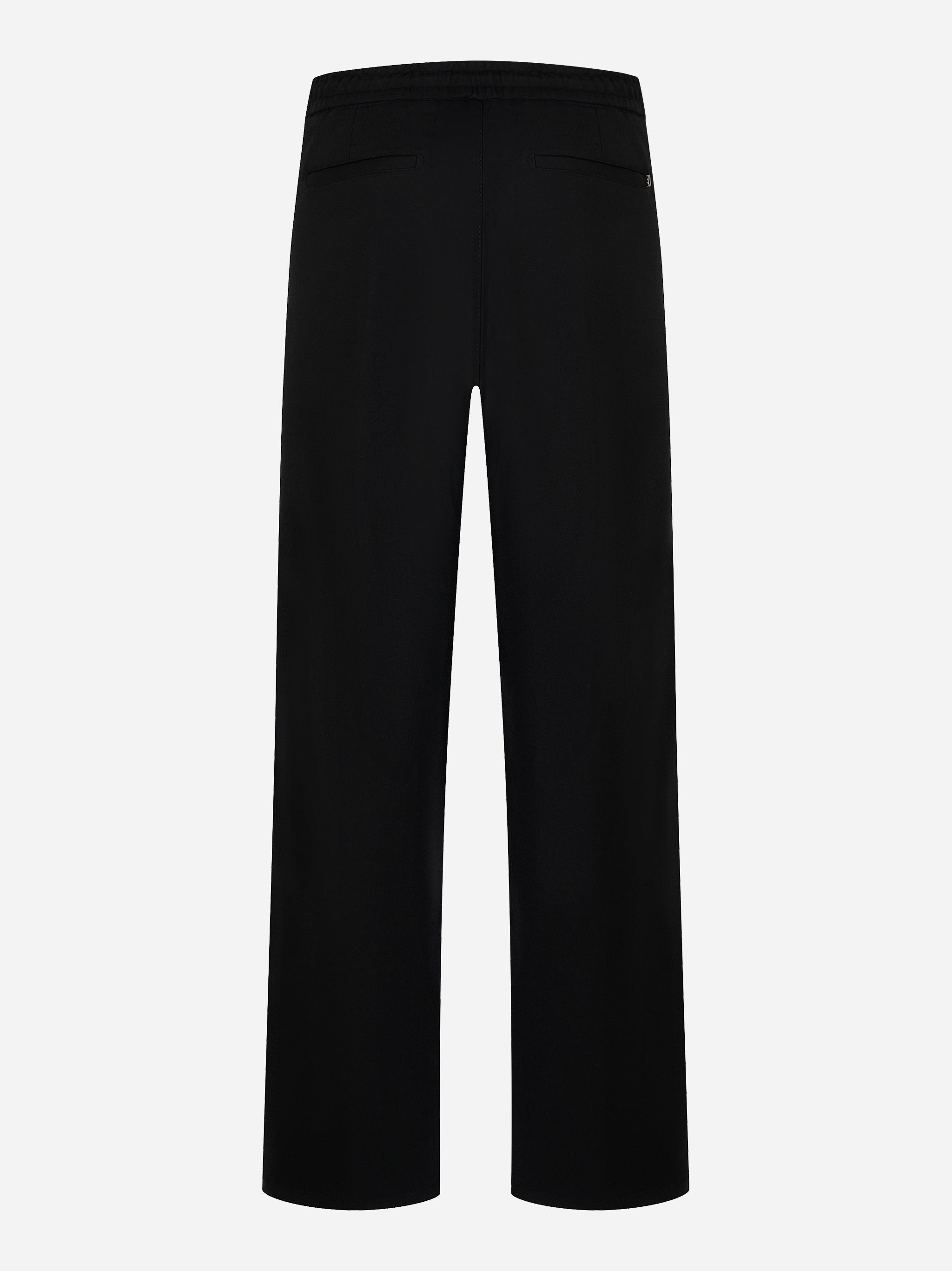 Pantaloni Dondup loose fit in lana nera retro