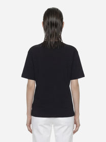T-shirt girocollo con logo nera