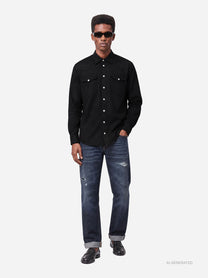 Camicia texana regular-fit - indossato, look completo