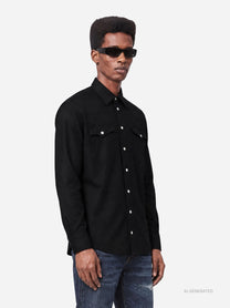 Camicia texana regular-fit - dettaglio indossato