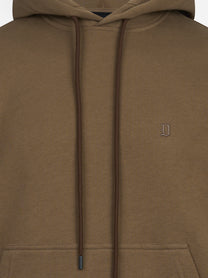 Felpa con cappuccio regular-fit marrone
