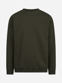 Felpa girocollo regular-fit verde