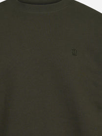 Felpa girocollo regular-fit verde
