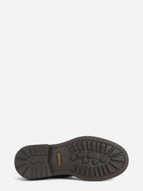 Francesina brogue in suede marrone - dettaglio della suola