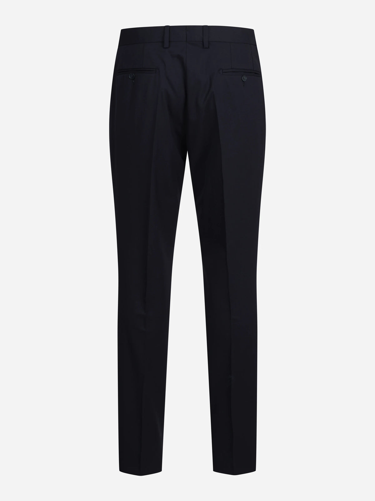 Abito Ostro Sciroc monopetto in lana blu - pantaloni, vista frontale