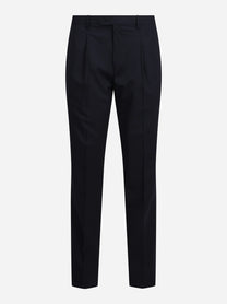 Abito Ostro Sciroc monopetto in lana blu - pantaloni, vista posteriore
