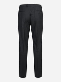 Abito Ostro Sciroc monopetto in lana grigio - pantaloni, vista frontale