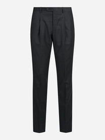 Abito Ostro Sciroc monopetto in lana grigio - pantaloni, vista posteriore