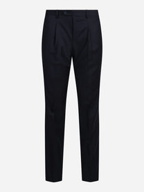 Abito Ponente Volt doppiopetto in lana blu - pantaloni, vista frontale