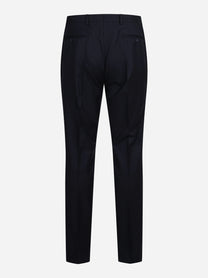 Abito Ponente Volt doppiopetto in lana blu - pantaloni, vista posteriore