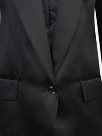Blazer monopetto in gazar nero - dettaglio prodotto