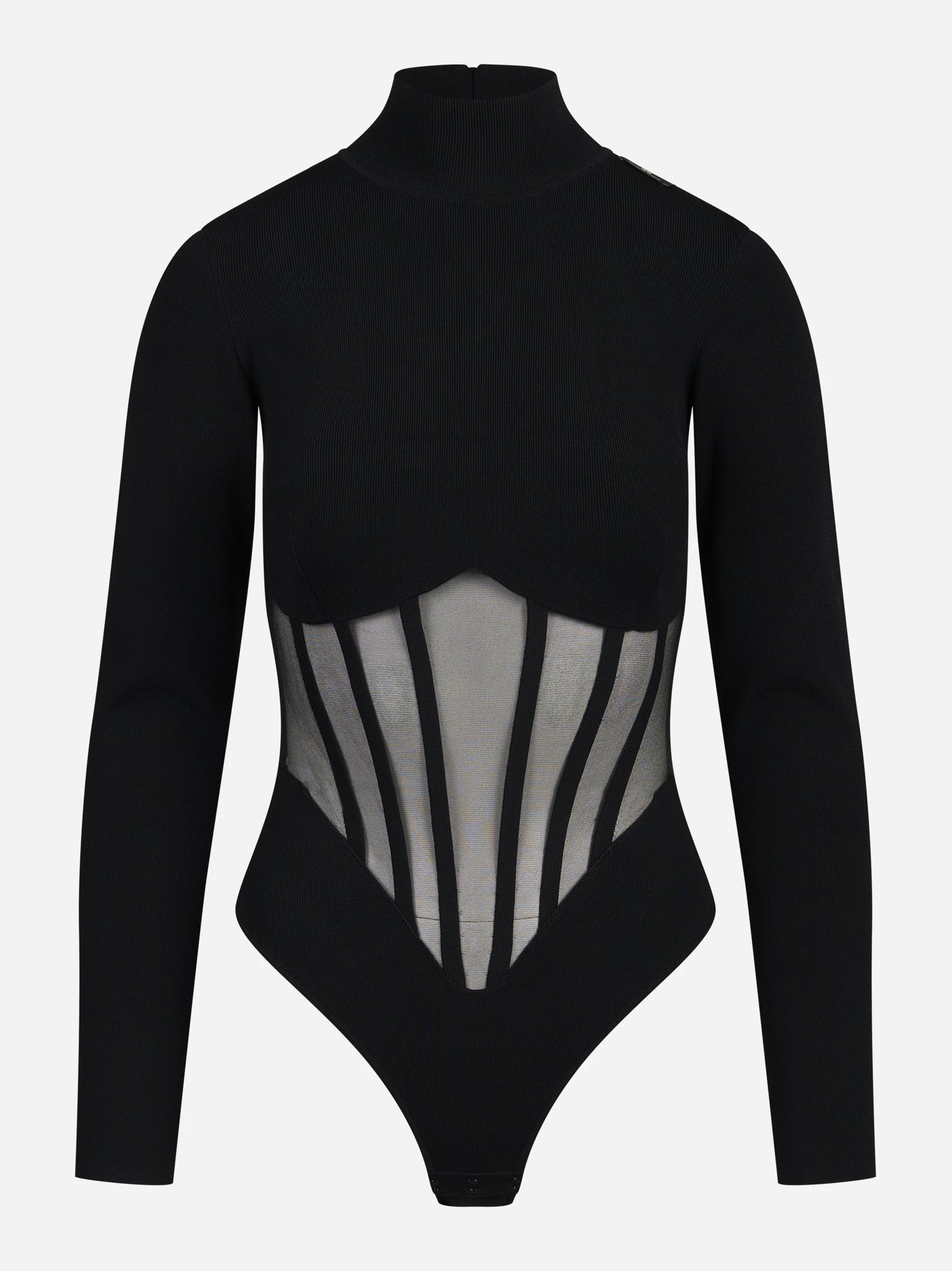 Body bustier in maglia a coste - vista frontale