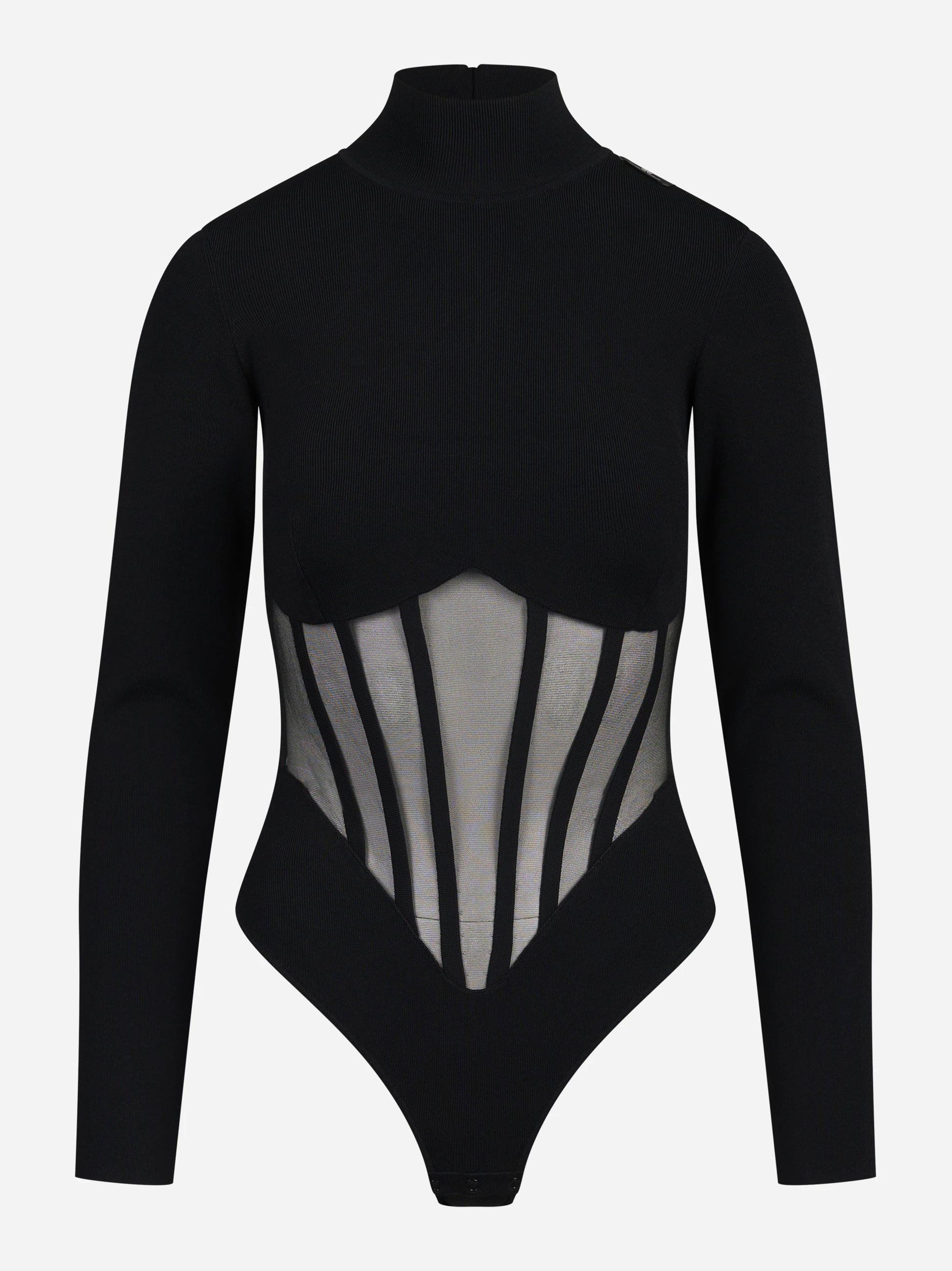 Body bustier in maglia a coste - vista frontale
