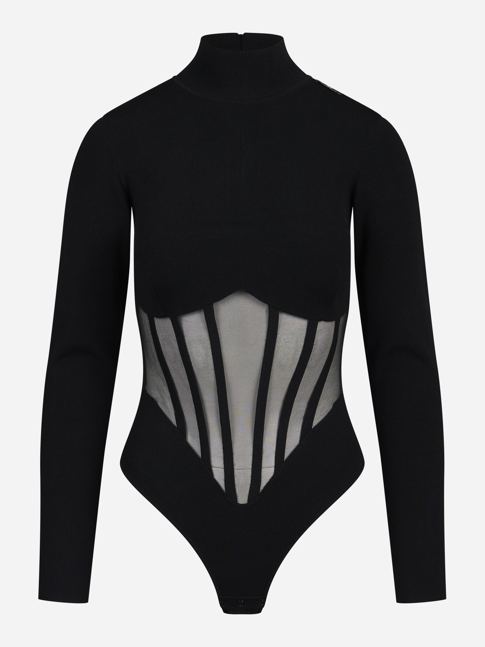 Body bustier in maglia a coste - vista frontale