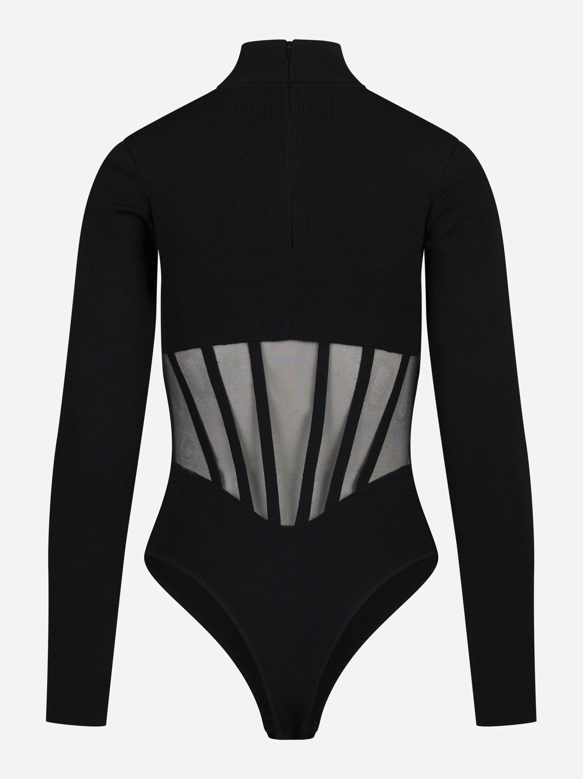 Body bustier in maglia a coste - vista posteriore