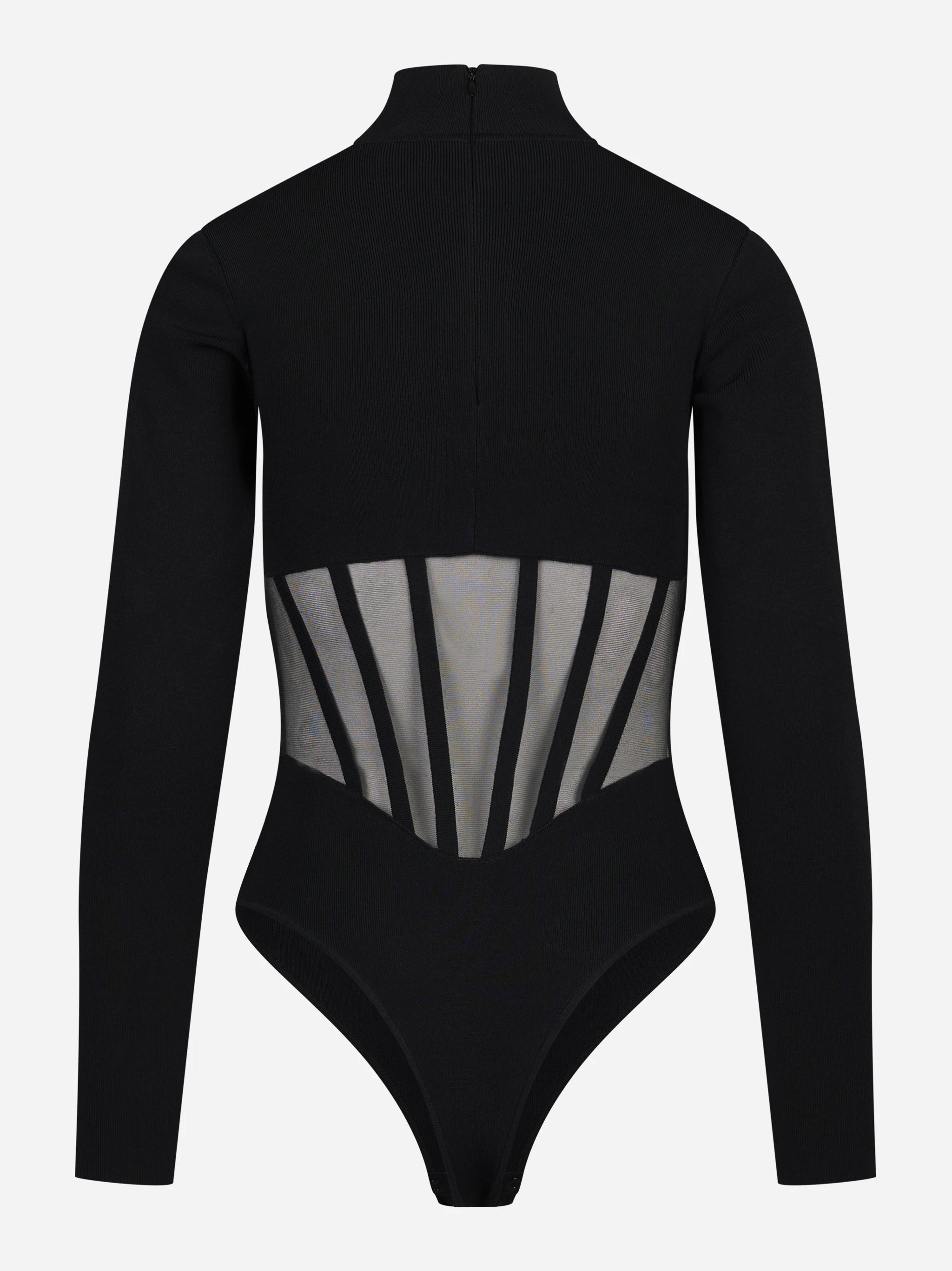 Body bustier in maglia a coste - vista posteriore