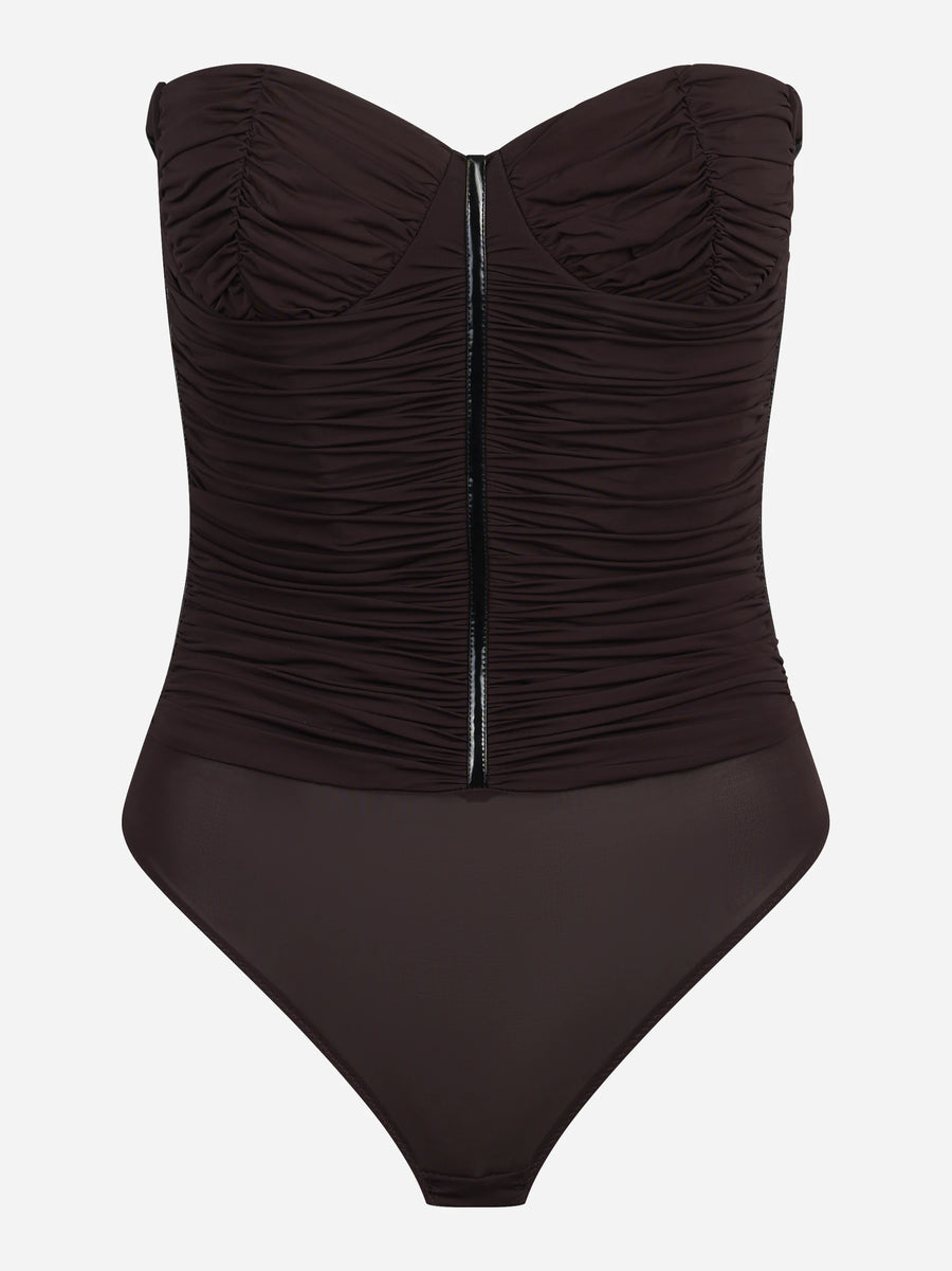 Body bustier in jersey stretch - vista frontale