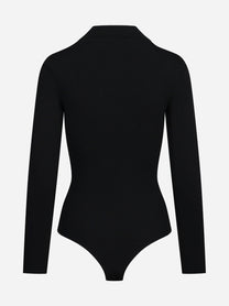 Body in maglia con catene gioiello nero - vista posteriore