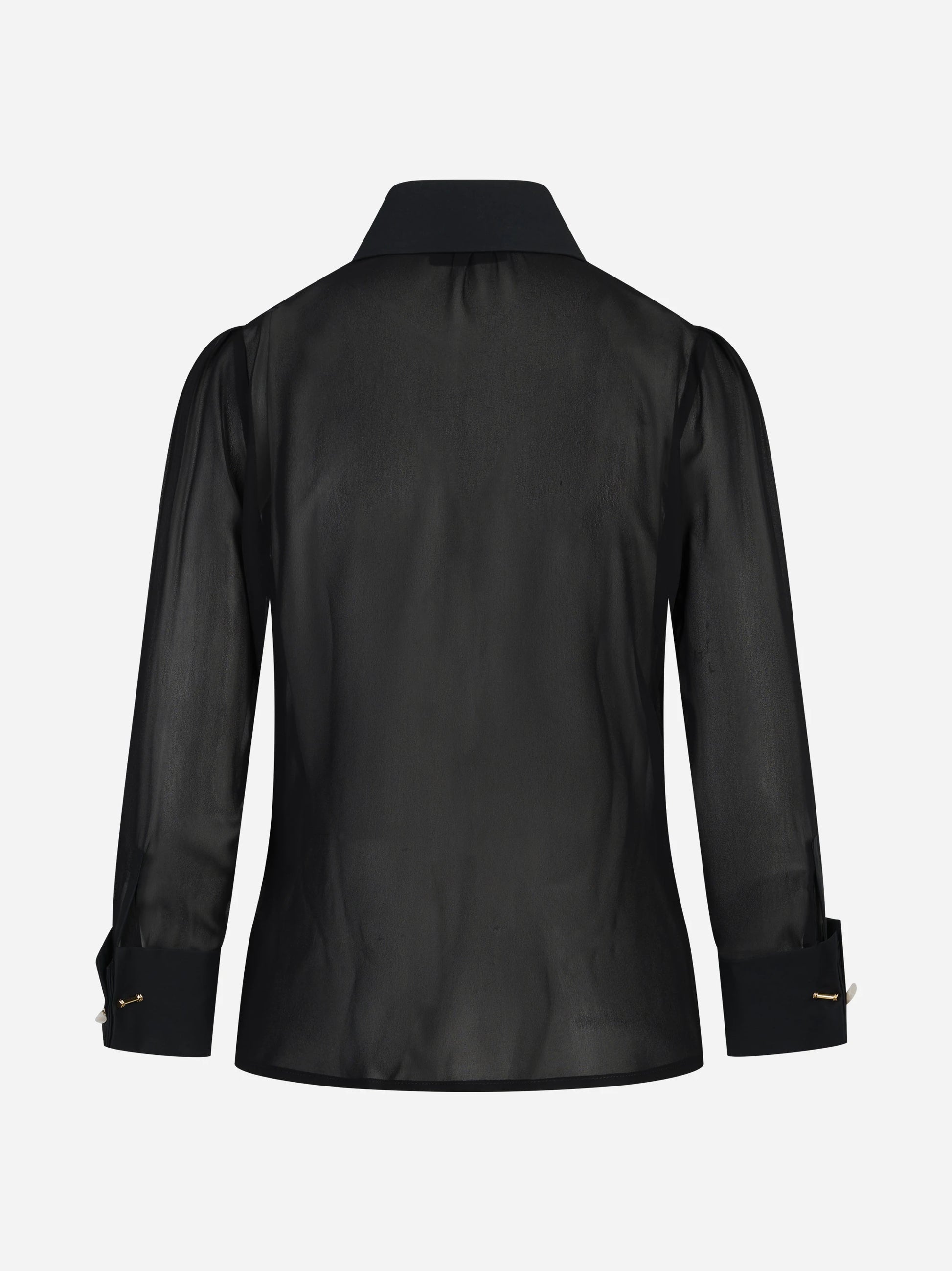 Camicia in georgette con ruches - vista posteriore