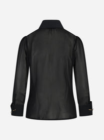 Camicia in georgette con ruches - vista posteriore