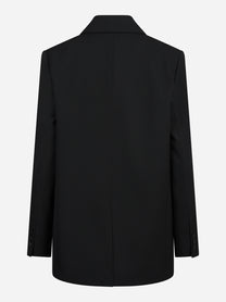 Giacca monopetto in gabardina nera