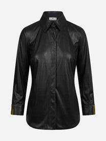 Camicia con logo gioiello nera