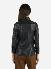 Camicia con logo gioiello nera - indossato, vista posteriore