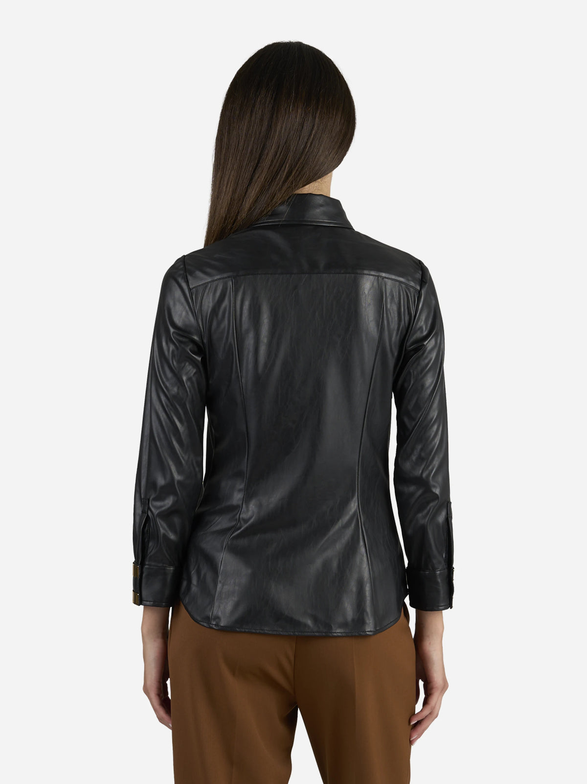 Camicia con logo gioiello nera - indossato, vista posteriore