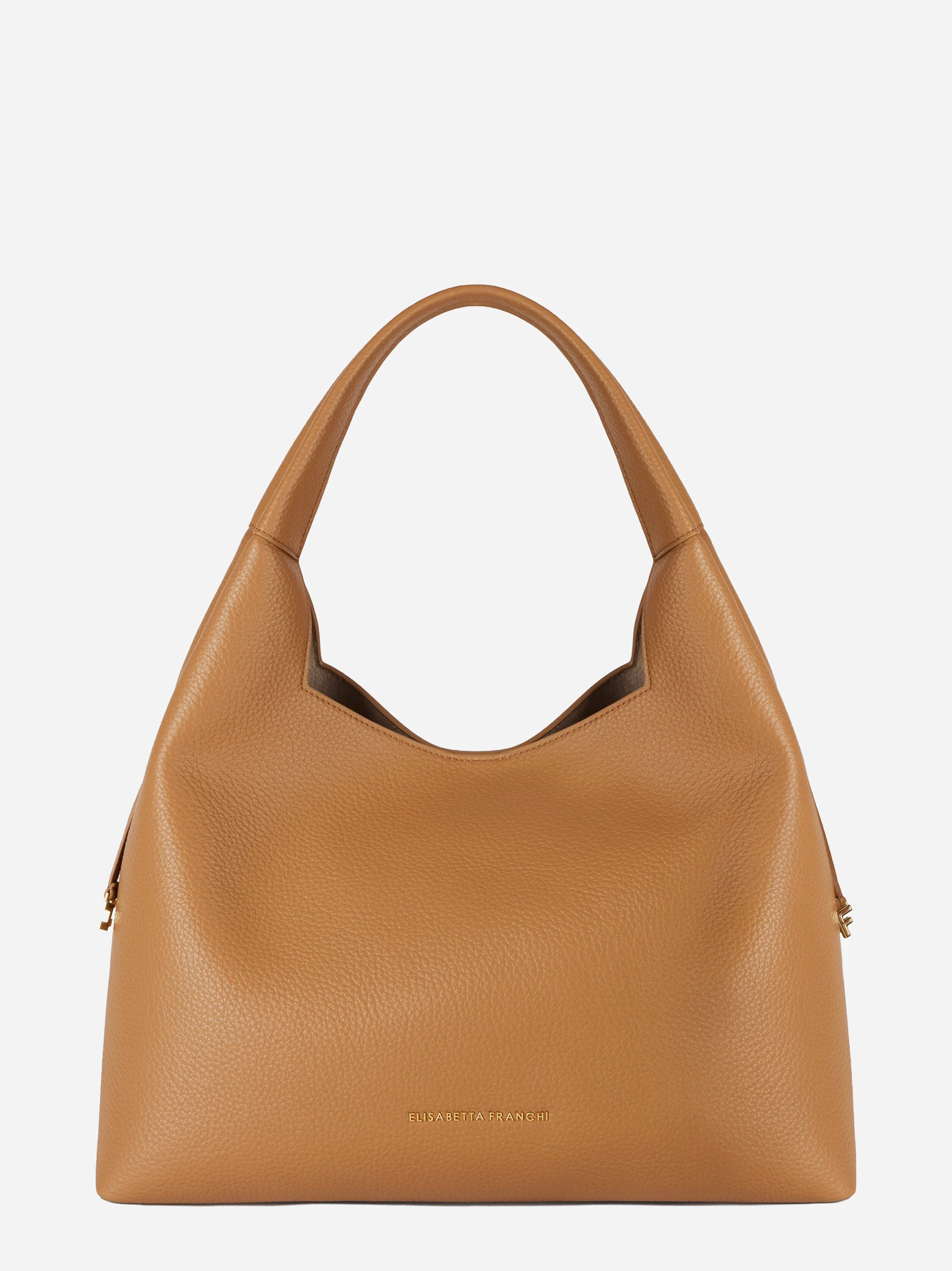 Borsa hobo con charms beige Elisabetta Franchi, vista 1 di 4