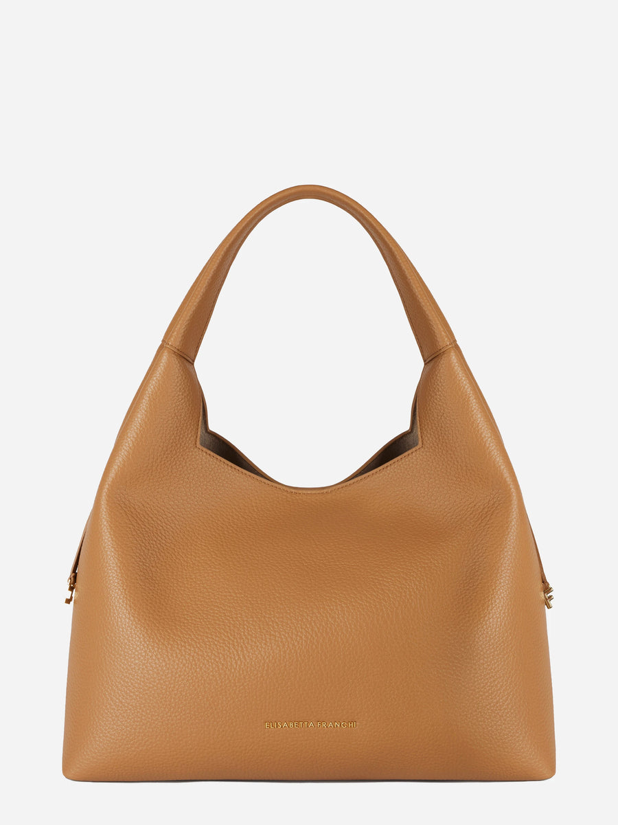 Borsa hobo con charms beige Elisabetta Franchi, vista 1 di 4