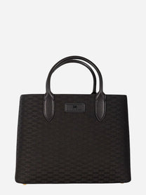 Borsa tote monogram nera Elisabetta Franchi, vista 1 di 3