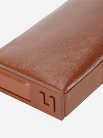 Clutch in vernice marrone Elisabetta Franchi, vista 4 di 4