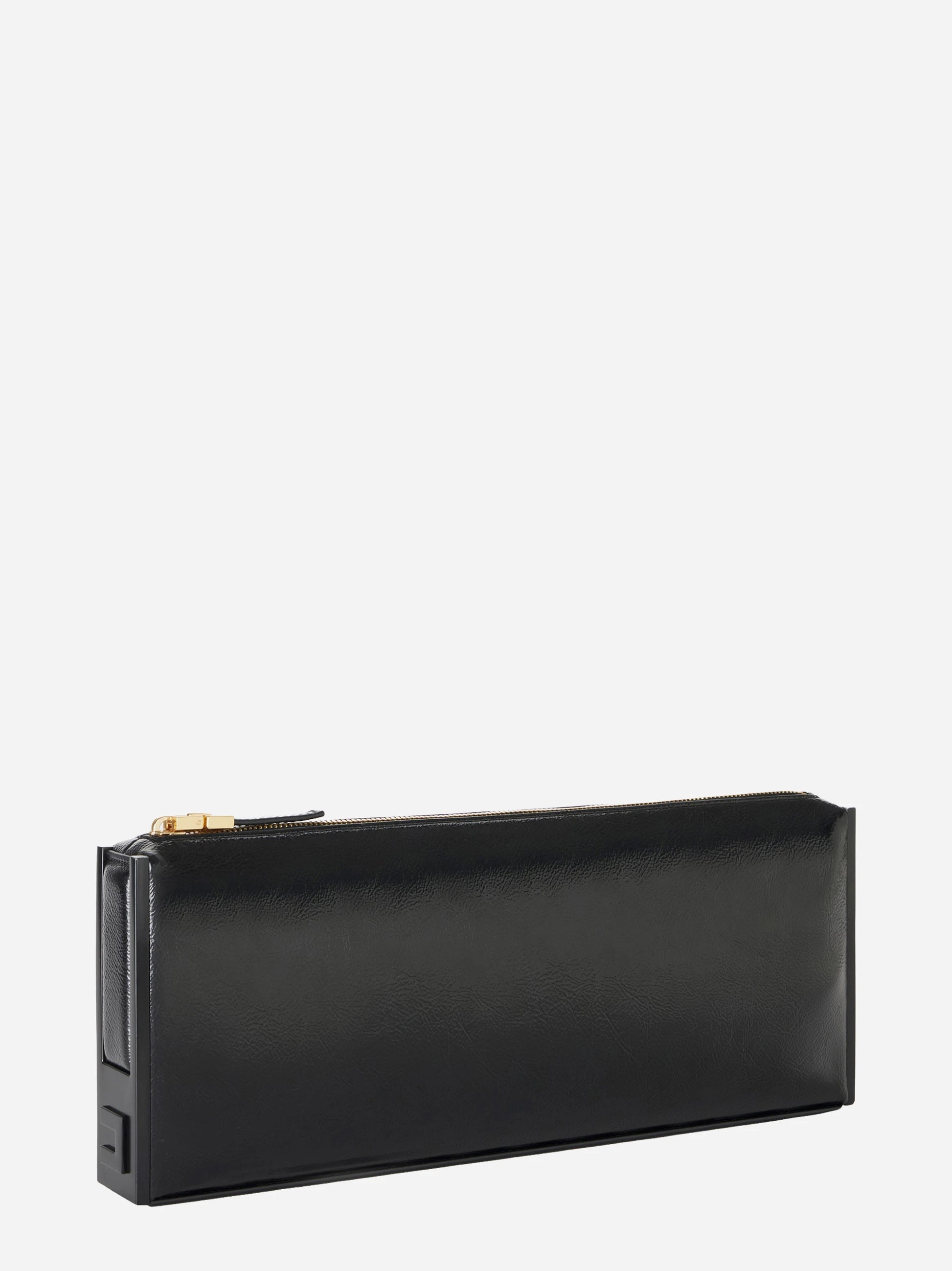 Clutch in vernice nera Elisabetta Franchi, vista 2 di 4