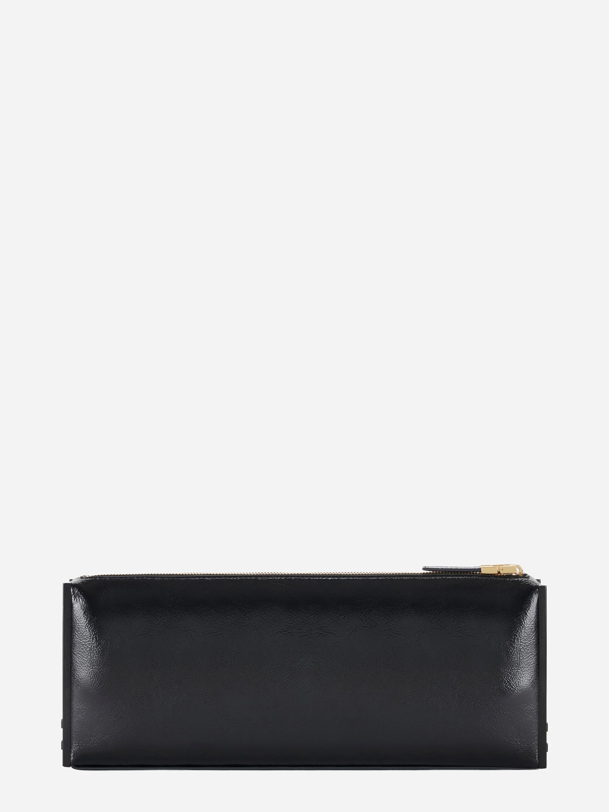Clutch in vernice nera Elisabetta Franchi, vista 3 di 4