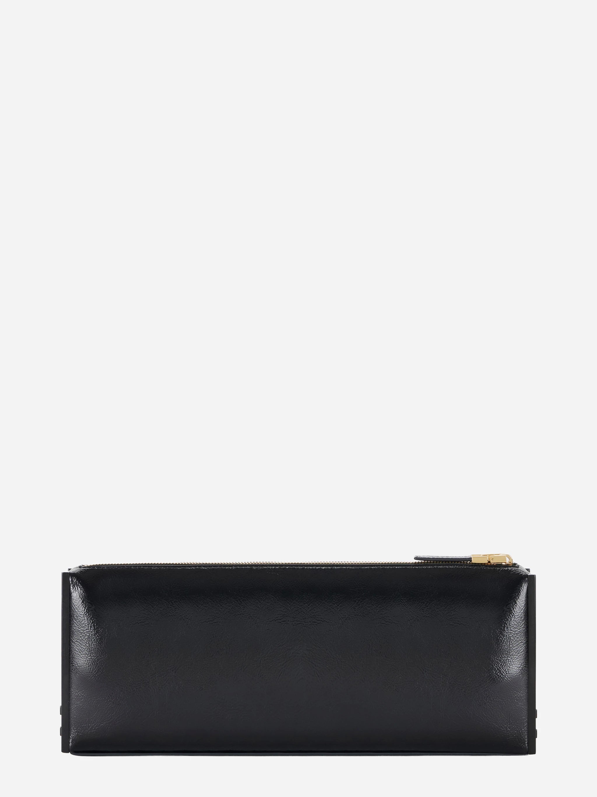 Clutch in vernice nera Elisabetta Franchi, vista 3 di 4