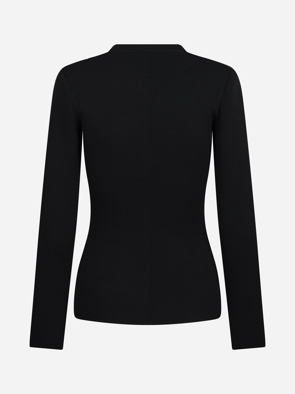 Cardigan in maglia con zip nero ELISABETTA FRANCHI – immagine 2 di 3