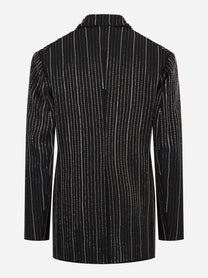 Blazer gessato con strass nero - dettaglio del prodotto