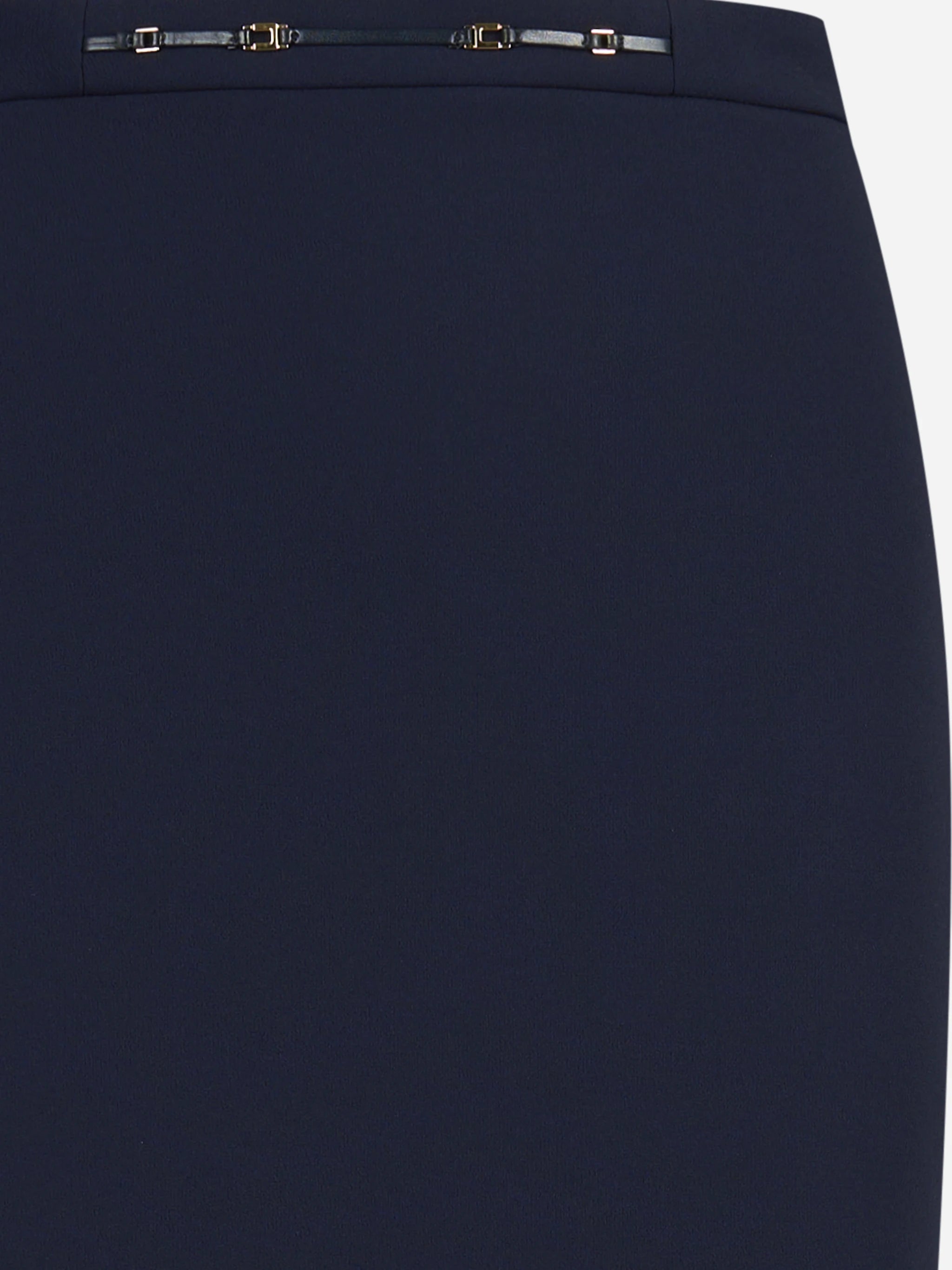 Gonna midi a tubino con morsetto blu notte - dettaglio prodotto