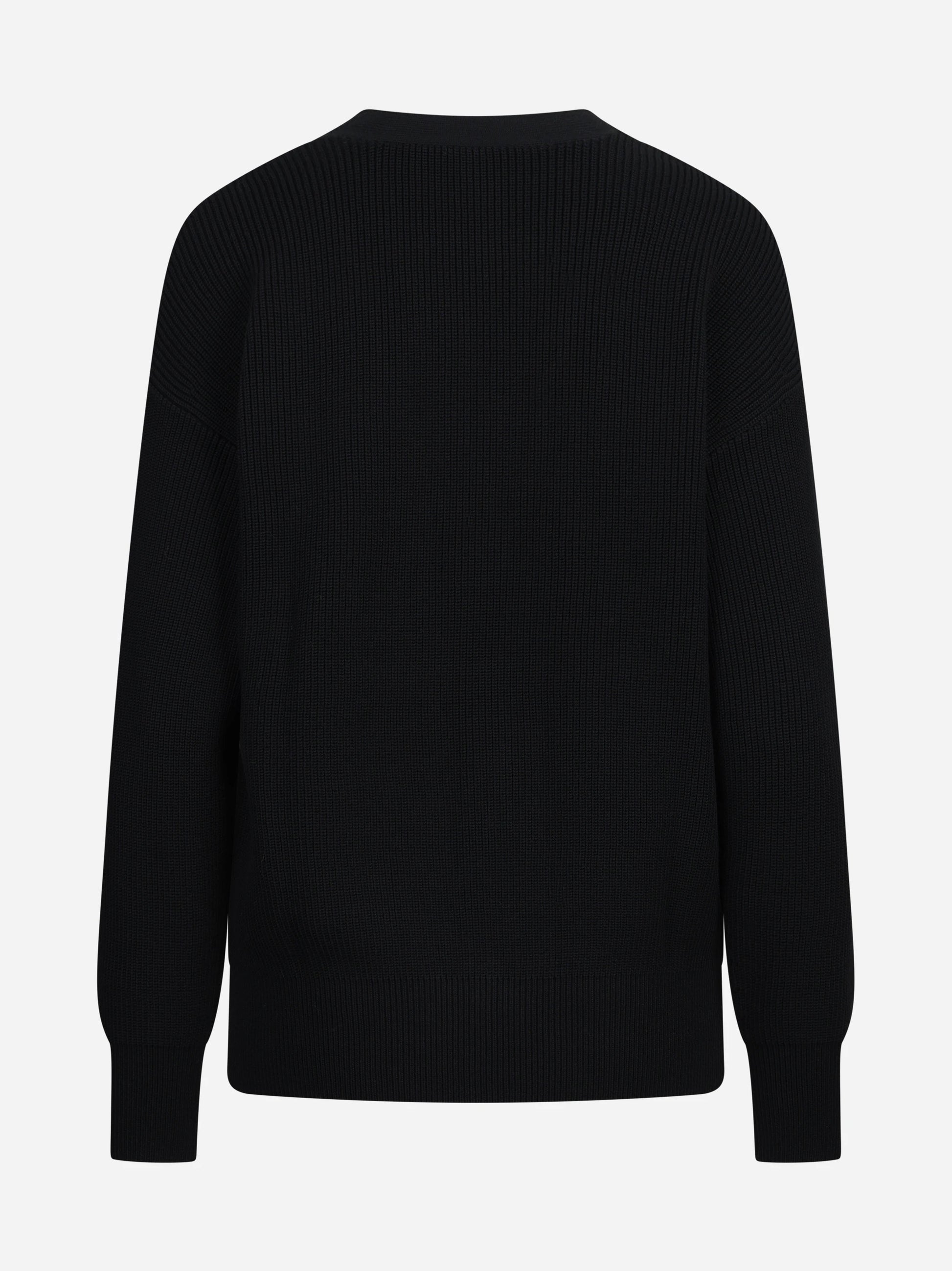 Cardigan in viscosa con bottoni gioiello nero - vista posteriore