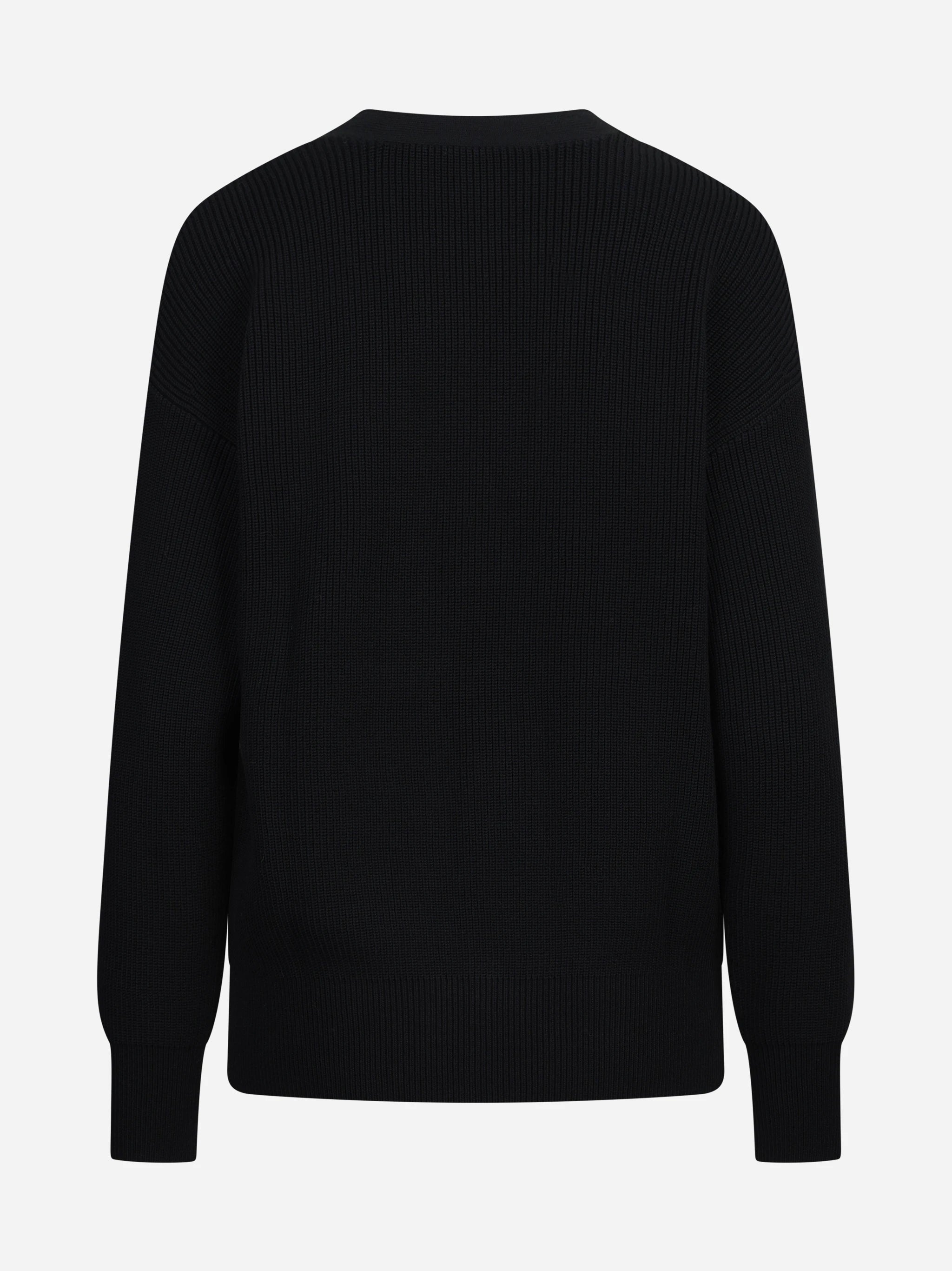 Cardigan in viscosa con bottoni gioiello nero - vista posteriore