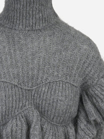 Pullover in mohair con volant - dettaglio del prodotto