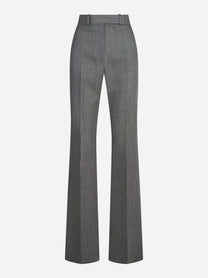 Pantaloni sartoriali in lana grigi - vista frontale