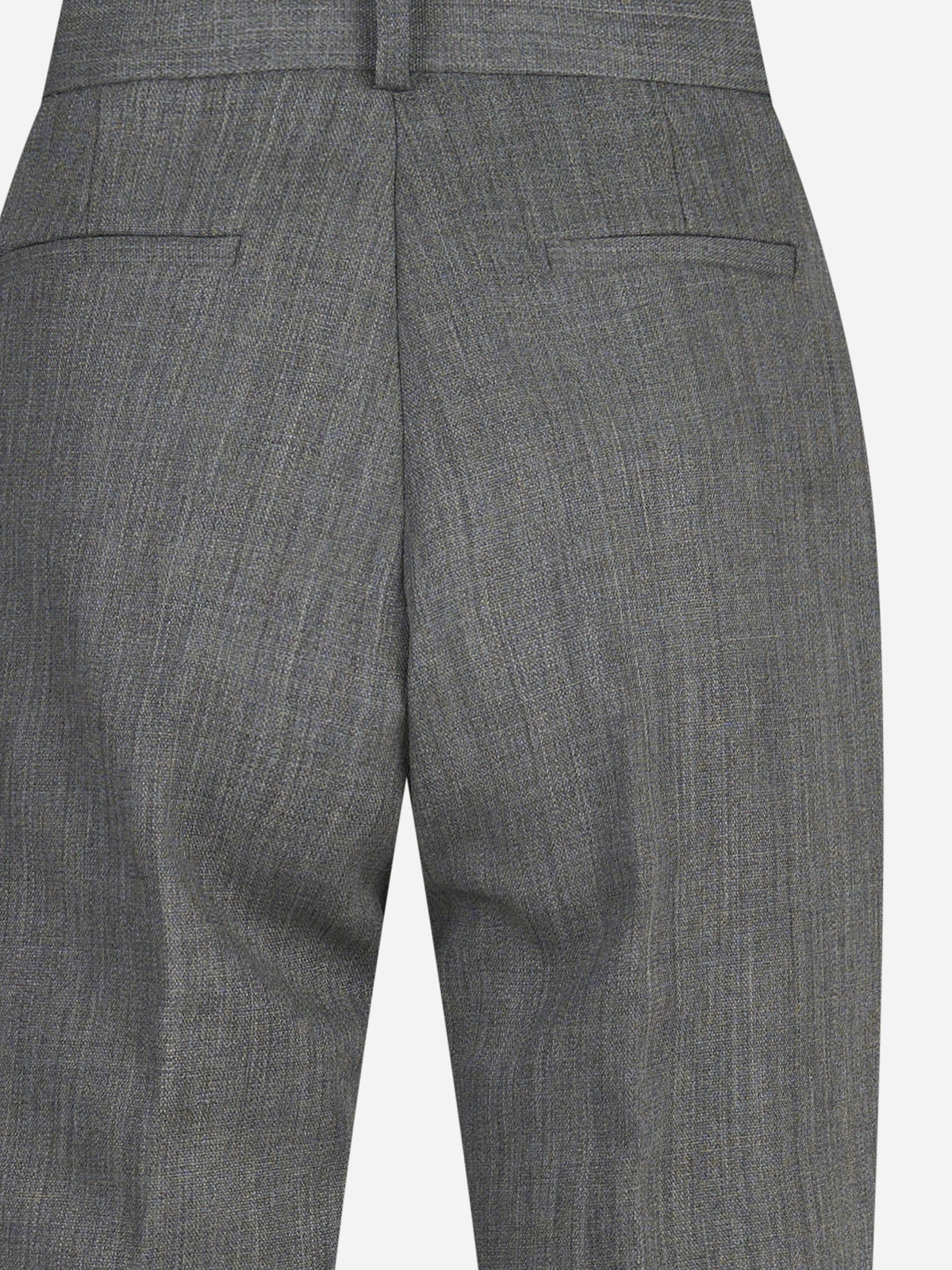 Pantaloni sartoriali in lana grigi - dettaglio del prodotto