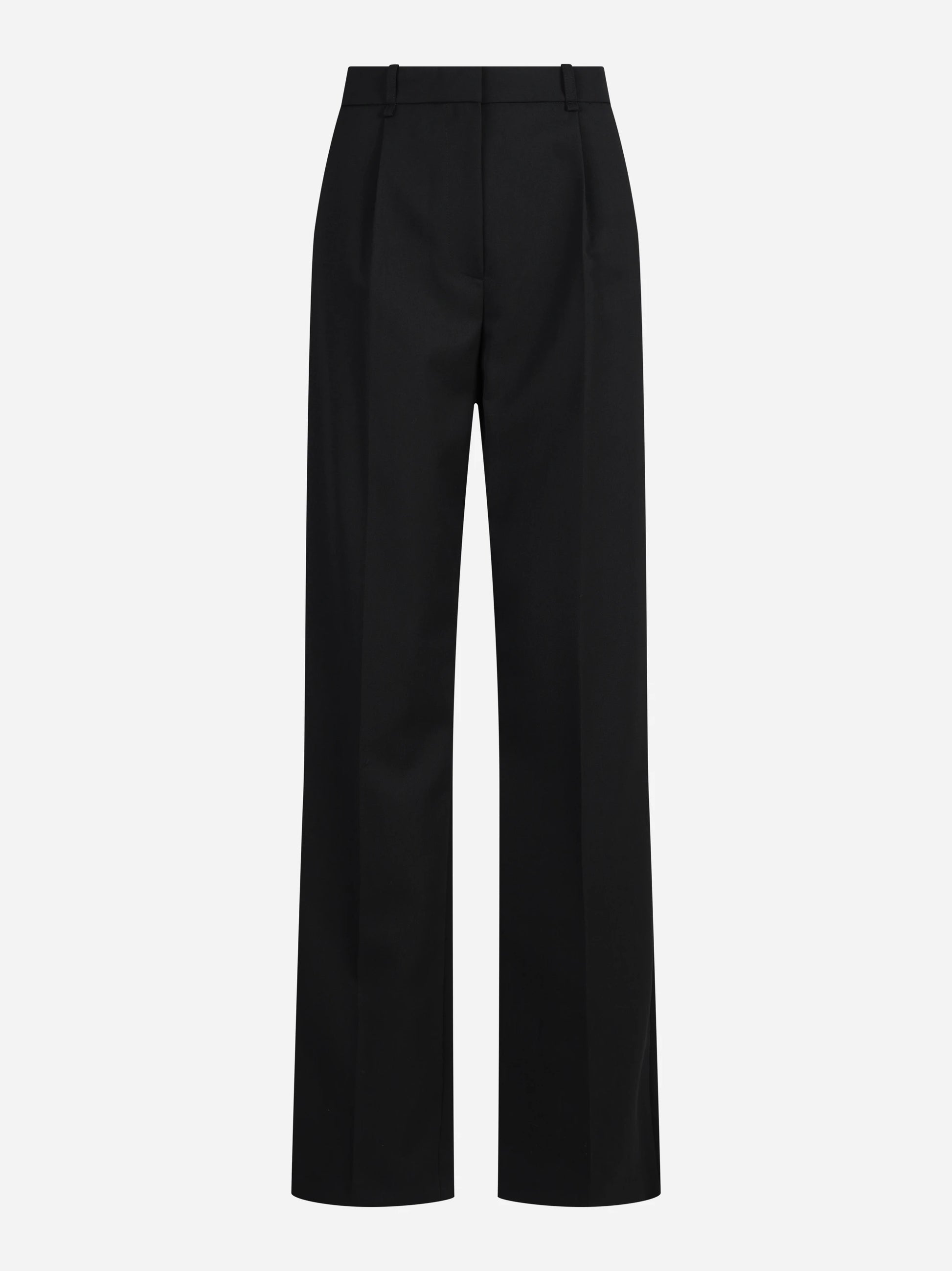Pantaloni sartoriali in gabardina neri - vista frontale