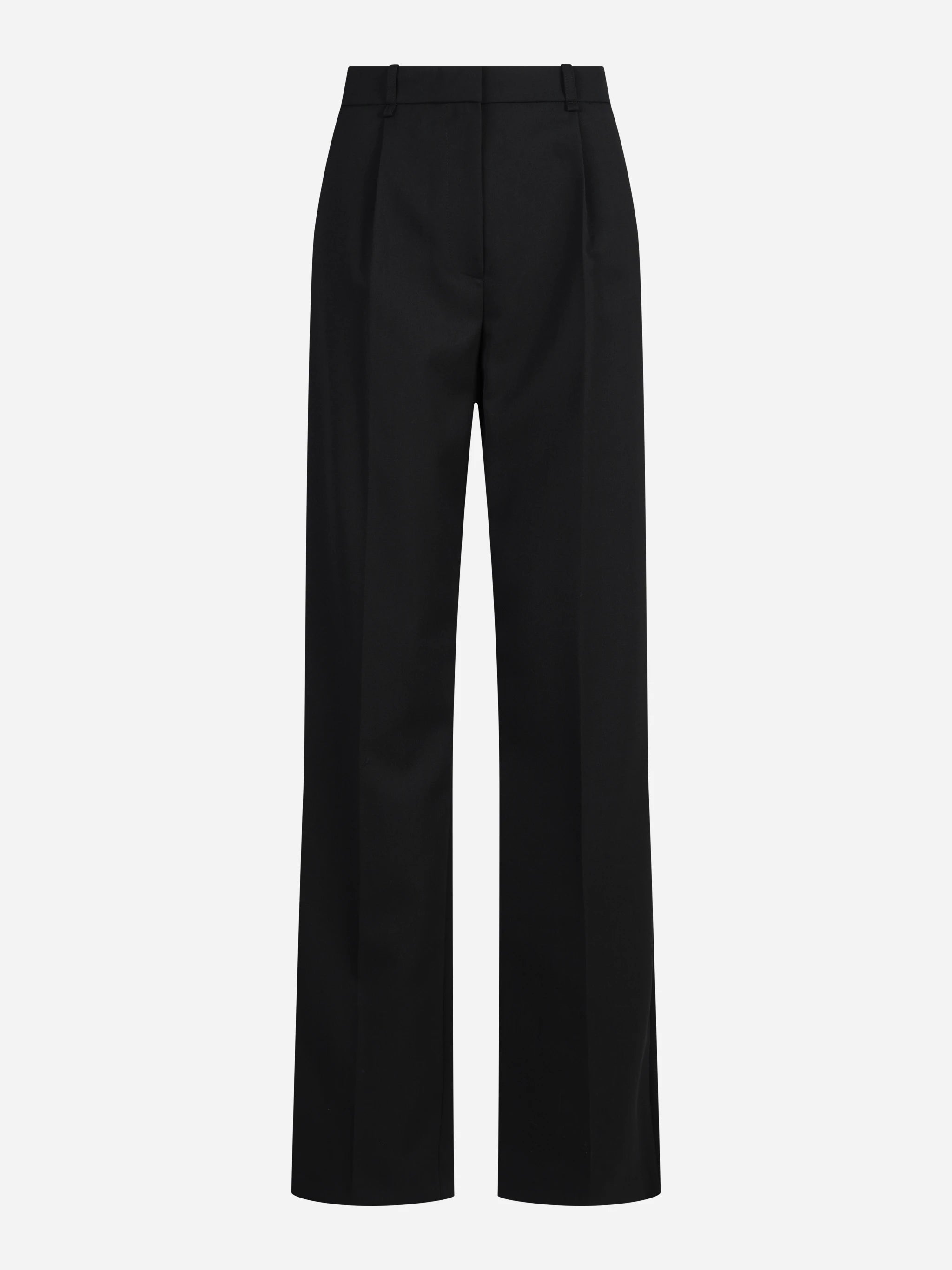 Pantaloni sartoriali in gabardina neri - vista frontale
