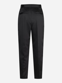 Pantaloni in raso stretch neri - vista posteriore