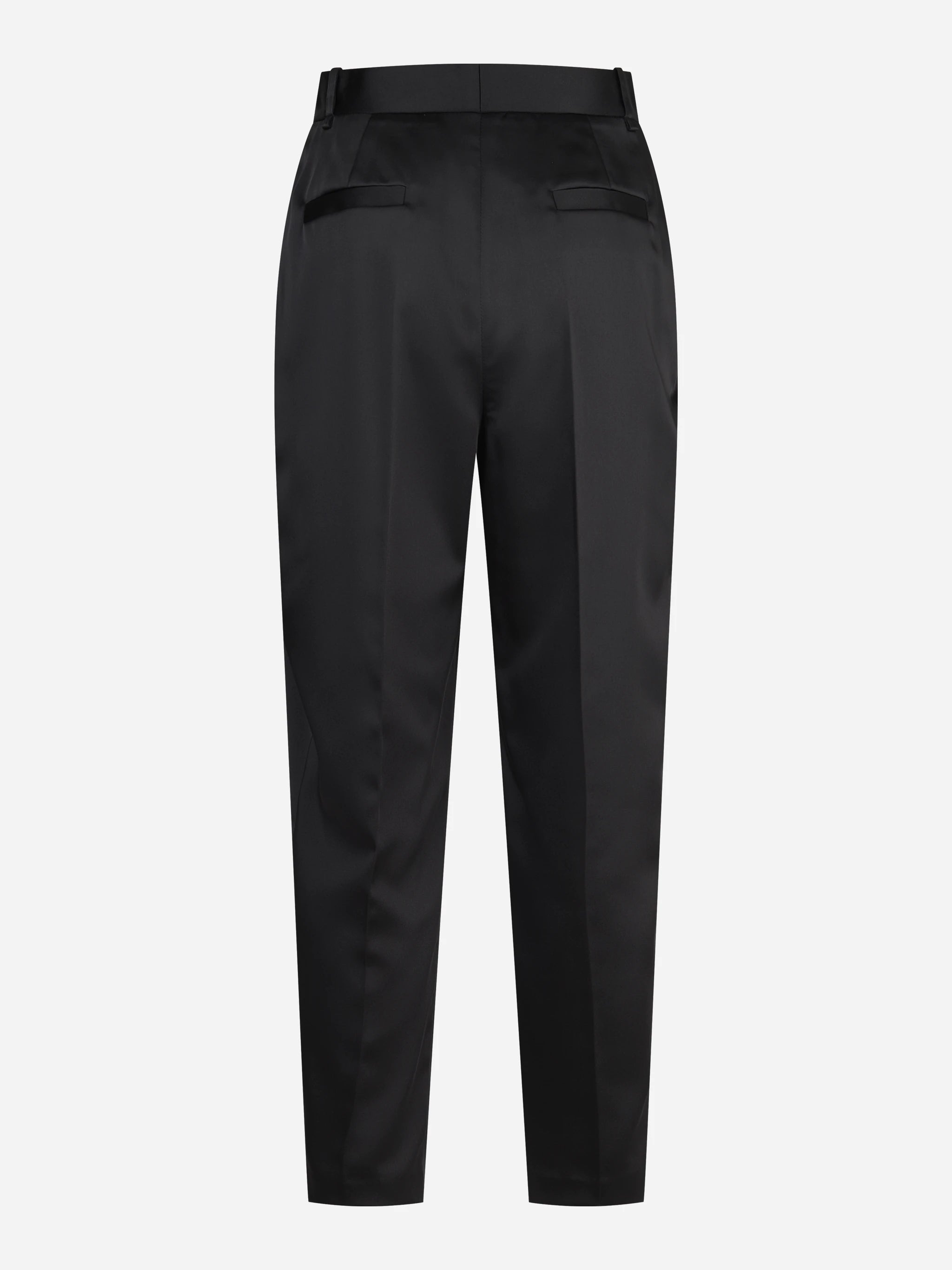 Pantaloni in raso stretch neri - vista posteriore