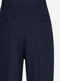 Pantaloni in gabardina fluida blu - dettaglio del prodotto
